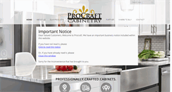 Desktop Screenshot of procraftcabinetry.com